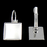 Brass Lever Back Earring Blank silver color plated nickel lead & cadmium free Inner Approx 10.5mm Sold By Bag