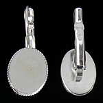 Brass Lever Back Earring Blank silver color plated nickel lead & cadmium free Inner Approx Sold By Bag