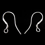 Brass Hook Earwire platinum color plated with loop nickel lead & cadmium free Approx 1.5mm Sold By Bag
