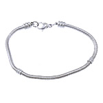 European Bracelet Chain 304 Stainless Steel original color 3mm Length Approx 7.5 Inch Sold By Lot
