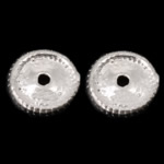 925 Sterling Silver Pesukone, Litteä pyöreä, 6x6x1.50mm, Reikä:N. 1mm, 100PC/laukku, Myymät laukku