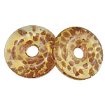 Guldsand Lampwork Häng, Donut, handgjord, blandade färger, 42x8.5mm, 42.5x10mm, 190x205x15mm, Hål:Ca 8.5-9.5mm, 12PC/Box, Säljs av Box
