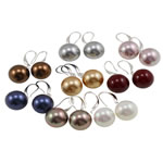 South Sea Shell Earring brass earring hook Round mixed colors Sold By Bag