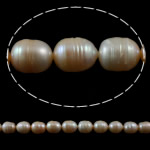 Riso coltivato in perla d'acqua dolce, perla d'acquadolce coltivata naturalmente, naturale, rosa, grado A, 11-12mm, Foro:Appross. 0.8mm, Venduto per 15.3 pollice filo