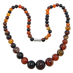 Agate Necklace Miracle Agate zinc alloy screw clasp 6-12mm Length 18 Inch Sold By Lot