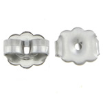 Stainless Steel Ear Nut , 316 Stainless Steel, original color, 5.50x6.50x3mm, Hole:Approx 1mm, 1000Pairs/Bag, Sold By Bag