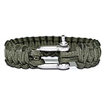 Survival Bracelets 330 Paracord zinc alloy clasp handmade Unravel it you can get a survival paracord approx 3 meter long and can bear approximately 200kg weight army green 23mm Length Approx 9 Inch Sold By Bag