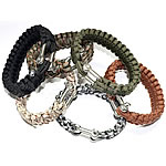 Survival Bracelets 330 Paracord zinc alloy clasp handmade mixed colors 23mm Length Approx 9 Inch Sold By Lot