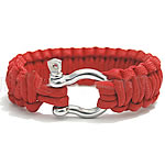 Survival Bracelets 330 Paracord zinc alloy clasp woven Unravel it you can get a survival paracord approx 3 meter long and can bear approximately 200kg weight red 23mm Length Approx 9 Inch Sold By Bag