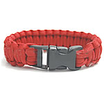 Survival Bracelets 330 Paracord with Plastic handmade Unravel it you can get a survival paracord approx 3 meter long and can bear approximately 200kg weight red 23mm Length Approx 9 Inch Sold By Bag