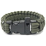 Survival Bracelets 330 Paracord with Plastic handmade Unravel it you can get a survival paracord approx 3 meter long and can bear approximately 200kg weight army green 23mm Length Approx 9 Inch Sold By Lot