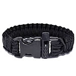 Survival Bracelets 330 Paracord with Plastic handmade Unravel it you can get a survival paracord approx 3 meter long and can bear approximately 200kg weight black 23mm Length Approx 9 Inch Sold By Lot
