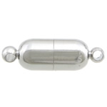 Brass Magnetic Clasp Oval platinum color plated single-strand nickel lead & cadmium free Approx 1.8mm Sold By Bag