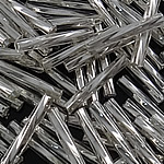 Japanese Glass Seed Beads Twisted Bugle silver-lined white 2x9-10mm Approx 1mm Approx Sold By Bag