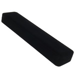 Baumwollsamt Halskettenkasten, mit Karton, Rechteck, schwarz, 215x55x30mm, 18PCs/Tasche, verkauft von Tasche