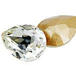 Parche de Diamantes de Imitacion, Cristal, Gota, espalda rivoli & facetas, Cristal, 13x18mm, 300PCs/Bolsa, Vendido por Bolsa