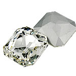 Cabochões de cristal, Octagono, Rivoli volta & facetada, transparente branco, 10x10mm, 300PCs/Bag, vendido por Bag