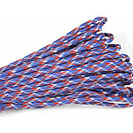Paracord, 330 Paracord, röd, blå kamouflage, 4mm, 5Strands/Lot, 31m/Strand, Säljs av Lot