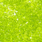 Transparente Glas Rocailles, Glas-Rocailles, rund, transluzent, hellgrün, 2x3mm, Bohrung:ca. 1mm, ca. 15000PCs/Tasche, verkauft von Tasche