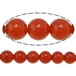 Φυσικά Χάντρες Red Agate, Γύρος, διαφορετικό μέγεθος για την επιλογή, Βαθμολογία AA, Sold Per Περίπου 15 inch Strand