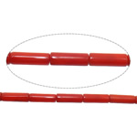 Natural Coral Beads Tube red Approx 1mm Length Approx 16.3 Inch Approx Sold By Lot