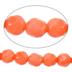 Natural Coral Beads Round faceted reddish orange 4mm Approx 1mm Length Approx 16 Inch Approx Sold By Lot