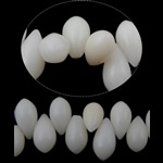 Perles en corail naturel, larme, blanc, 9x5mm, Trou:Environ 1mm, Longueur Environ 15.5 pouce, 10Strandstoron/lot, Environ 124PC/brin, Vendu par lot
