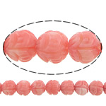 Natural Coral Beads Flower Carved pink 9mm Approx 0.5mm Length Approx 16 Inch Approx Sold By Lot