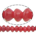 Natürliche Korallen Perlen, Rondell, rot, 2x2mm, Bohrung:ca. 0.5mm, Länge ca. 16 ZollInch, 10SträngeStrang/Menge, ca. 232PCs/Strang, verkauft von Menge