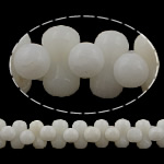 Perles en corail naturel, haltère, blanc, 6x3mm, Trou:Environ 0.5mm, Longueur Environ 15.5 pouce, 10Strandstoron/lot, Environ 230PC/brin, Vendu par lot