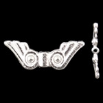 Zinc Alloy Animal Beads Wing Shape silver color plated nickel lead & cadmium free Approx 1mm Approx Sold By KG
