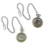 Pocket Watch Zinc Alloy antique bronze color plated mixed nickel lead & cadmium free  Length Approx 14 Inch Sold By Lot