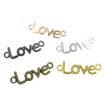 Letter Zinc Alloy Connector word love plated 1/1 loop mixed colors nickel lead & cadmium free Approx 3.2mm Sold By Bag
