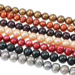 Bulvių išauginti gėlavandenių perlų karoliukai, Gėlo vandens perlų, Bulvė, mišrios spalvos, 10-11mm, Skylė:Apytiksliai 0.8mm, Ilgis Apytiksliai 16.5 Inch, 50Vijos/Krepšys, Pardavė Krepšys