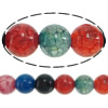 Naturlig Drage Veins Agate perler, Runde, 8mm, Hole:Ca. 1.5mm, Længde 15 inch, 10Strands/Lot, Solgt af Lot