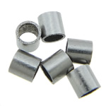 Grânulos de tubo de aço inoxidável, Aço inoxidável 316, cor original, 2x2mm, Buraco:Aprox 1.5mm, 2000PCs/Bag, vendido por Bag