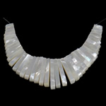 Naturliga Vit Shell Halsband, White Shell, 4x11-30x4mm, Hål:Ca 1mm, 2Satser/Lot, Säljs av Lot