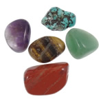 Naturlige kvarts smykker perler, Naturlig Quartz, ingen hul, 11-40mm, Ca. 20pc'er/KG, Solgt af KG