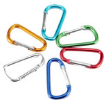 Aluminum Carabiner Keyring Letter painted mixed colors Sold By Lot