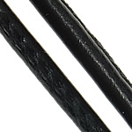 Przewód skórzany, PU, czarny, 5mm, 100m/wiele, sprzedane przez wiele