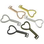 Zinc Alloy Connector Key plated 1/2 loop mixed colors nickel lead & cadmium free Approx 2mm Sold By Bag