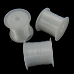Kristall Faden, nichtelastisch, weiß, 0.4mm, 25PCs/Tasche, ca. 20m/PC, verkauft von Tasche