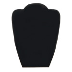 Velveteen Náhrdelník zobrazení, s Dřevo, Poprsí, černý, 242x320x12mm, Cca 10PC/Bag, Prodáno By Bag