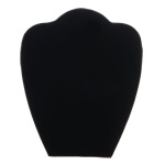 Velveteen Náhrdelník zobrazení, s Dřevo, Poprsí, černý, 198x240x12mm, 10PC/Bag, Prodáno By Bag