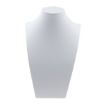 Leder Halsketteständer, mit Karton, Büste, weiß, 170x260x96mm, 5PCs/Tasche, verkauft von Tasche