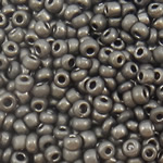 Pläterad Glass Seed Beads, Rund, plated, grå, 2x1.9mm, Hål:Ca 1mm, Ca 30000PC/Bag, Säljs av Bag
