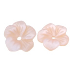 Perles de coquillage rose naturel, coquille rose, fleur, gravé, 8x8x2mm, Trou:Environ 0.5mm, 50PC/sac, Vendu par sac