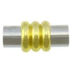 Brass Magnetic Clasp Tube plated two tone nickel lead & cadmium free Approx 6mm Sold By Lot