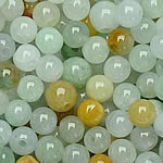 Natural Jadeite Beads, Round, smooth, 5-5.5mm, Hole:Approx 1-2mm, 100PCs/Bag, Sold By Bag