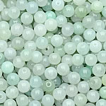 Jadite Pärlor, Rund, naturlig, slät, 5-5.5mm, Hål:Ca 1-2mm, 200PC/Bag, Säljs av Bag
